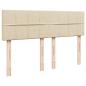 Preview: Boxspringbett mit Matratze Creme 140x200 cm Stoff