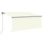 Preview: Markise Automatisch mit Rollo LED Windsensor 3,5x2,5m Creme