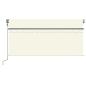 Preview: Markise Automatisch mit Rollo LED Windsensor 3,5x2,5m Creme