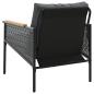 Preview: Gartenst?hle mit Kissen 2 Stk. Schwarz Stahl