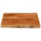 Preview: Tischplatte 80x80x3,8 cm Rechteckig Massivholz Akazie Baumkante