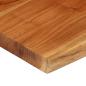 Preview: Tischplatte 80x80x3,8 cm Rechteckig Massivholz Akazie Baumkante