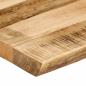 Preview: Tischplatte mit Baumkante 100x40x3,8 cm Raues Mango Massivholz