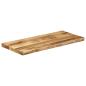 Preview: Tischplatte mit Baumkante 90x40x2,5 cm Raues Mango Massivholz