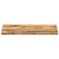 Preview: Tischplatte mit Baumkante 90x40x2,5 cm Raues Mango Massivholz