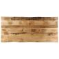 Preview: ARDEBO.de - Tischplatte mit Baumkante 140x60x2,5 cm Raues Mango Massivholz