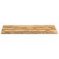 Preview: Tischplatte mit Baumkante 140x60x2,5 cm Raues Mango Massivholz