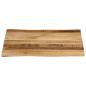 Preview: Tischplatte mit Baumkante 60x60x3,8 cm Raues Mango Massivholz