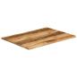 Preview: Tischplatte mit Baumkante 110x80x3,8 cm Raues Mango Massivholz