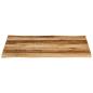 Preview: Tischplatte mit Baumkante 110x80x3,8 cm Raues Mango Massivholz