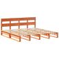 Preview: Massivholzbett ohne Matratze Wachsbraun 180x200 Kiefernholz