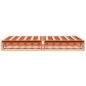 Preview: Massivholzbett ohne Matratze Wachsbraun 135x190 cm Kiefernholz