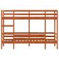 Preview: Etagenbett Wachsbraun 90x190 cm Massivholz Kiefer