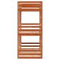 Preview: Dreifach-Etagenbett Wachsbraun 90x200 cm Massivholz Kiefer