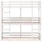 Preview: Dreifach-Etagenbett Weiß 75x190 cm Massivholz Kiefer