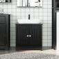 Preview: ARDEBO.de - Waschbeckenunterschrank BERG Schwarz 60x34x59 cm Kiefernholz