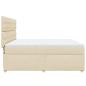 Preview: Boxspringbett mit Matratze Creme 180x200 cm Stoff