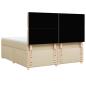 Preview: Boxspringbett mit Matratze Creme 180x200 cm Stoff