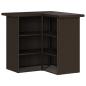 Preview: 5-tlg. Gartenbar-Set mit Kissen Braun Poly Rattan