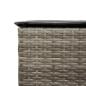 Preview: 9-tlg. Gartenbar-Set mit Kissen Grau Poly Rattan