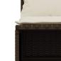 Preview: 5-tlg. Garten-Sofagarnitur mit Kissen Braun Poly Rattan