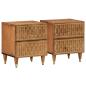 Preview: ARDEBO.de - Nachttische 2 Stk. 40x33x46 cm Massivholz Mango