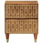 Preview: Nachttische 2 Stk. 40x33x46 cm Massivholz Mango