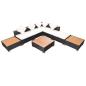 Preview: 8-tlg. Garten-Lounge-Set mit Auflagen Poly Rattan Schwarz