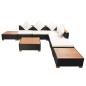 Preview: 8-tlg. Garten-Lounge-Set mit Auflagen Poly Rattan Schwarz