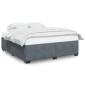Preview: Bettgestell ohne Matratze Dunkelgrau 200x200 cm Samt