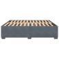 Preview: Bettgestell ohne Matratze Dunkelgrau 200x200 cm Samt