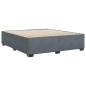 Preview: Bettgestell ohne Matratze Dunkelgrau 200x200 cm Samt
