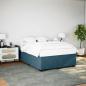 Preview: ARDEBO.de - Bettgestell Blau 140x190 cm Samt