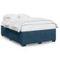 Preview: Bettgestell Blau 140x190 cm Samt