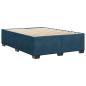 Preview: Bettgestell Blau 140x190 cm Samt