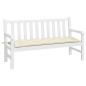Preview: Gartenbank-Auflage Cremeweiß 150x50x7 cm Oxford-Gewebe