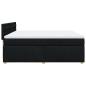 Preview: Boxspringbett mit Matratze Schwarz 180x200 cm Stoff