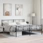 Preview: ARDEBO.de - Metallbett ohne Matratze mit Fußteil Schwarz 180x200 cm