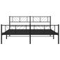 Preview: Metallbett ohne Matratze mit Fußteil Schwarz 180x200 cm