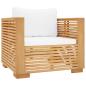 Preview: 5-tlg. Garten-Lounge-Set mit Kissen Massivholz Teak