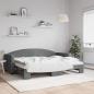 Preview: ARDEBO.de - Tagesbett Ausziehbar Dunkelgrau 80x200 cm Stoff