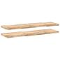 Preview: Schweberegale 2 Stk. 140x40x4 cm Massivholz Akazie Unbehandelt