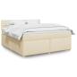 Preview: ARDEBO.de - Boxspringbett mit Matratze Creme 180x200 cm Stoff