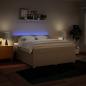 Preview: Boxspringbett mit Matratze Creme 180x200 cm Stoff