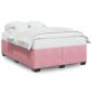 Preview: Bettgestell Rosa 140x200 cm Samt