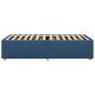 Preview: Bettgestell ohne Matratze Blau 90x200 cm Stoff