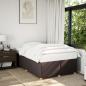 Preview: ARDEBO.de - Bettgestell ohne Matratze Dunkelbraun 120x190 cm Stoff