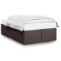 Preview: Bettgestell ohne Matratze Dunkelbraun 120x190 cm Stoff