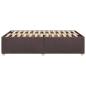 Preview: Bettgestell ohne Matratze Dunkelbraun 120x190 cm Stoff