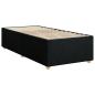 Preview: Bettgestell ohne Matratze Schwarz 90x190 cm Stoff